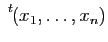 $ \tr{(x_1,\dots,x_n)}$