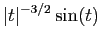 $ \vert t\vert^{-3/2}\sin(t)$