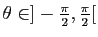 $ \theta\in]-\frac{\pi}{2},\frac{\pi}{2}[$