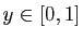$ y\in [0,1]$