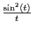 $ \frac{\sin^2(t)}{t}$