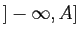 $ ]-\infty,A]$