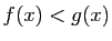 $ f(x)<g(x)$