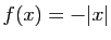 $ f(x)=-\vert x\vert$
