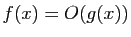 $ f(x)=O(g(x))$