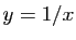 $ y=1/x$