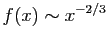 $ f(x)\sim x^{-2/3}$