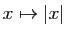 $ x\mapsto \vert x\vert$