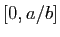 $ [0,a/b]$