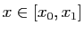 $ x\in [x_0,x_1]$