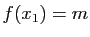 $ f(x_1)=m$
