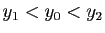 $ y_1<y_0<y_2$