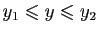 $ y_1\leqslant y\leqslant y_2$