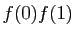 $ f(0)f(1)$