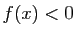 $ f(x)<0$