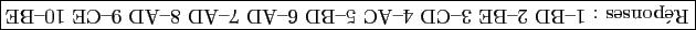 \framebox{\rotatebox{180}{R�ponses~: 1--BD~2--BE~3--CD~4--AC~5--BD~6--AD~7--AD~8--AD~9--CE~10--BE}}