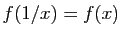$ f(1/x)=f(x)$
