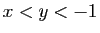 $ x<y<-1$