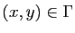 $ (x,y)\in \Gamma$