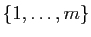 $ \{1,\dots,m\}$