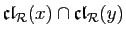 $ \mathfrak{cl}_{\cal R}(x)\cap \mathfrak{cl}_{\cal R}(y)$