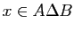 $ x\in A\Delta B$