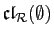$ \mathfrak{cl}_{{\cal R}}(\emptyset)$