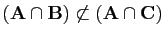 $ (\mathbf{A}\cap \mathbf{B})\not\subset(\mathbf{A}\cap \mathbf{C})$
