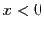 $ x<0$