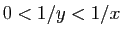 $ 0<1/y<1/x$