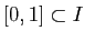 $ [0,1]\subset I$