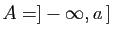 $ A=]-\infty,a ]$