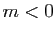 $ m< 0$