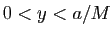 $ 0<y<a/M$