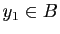 $ y_1\in B$