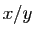 $ x/y$