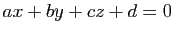 $ ax+by+cz+d=0$