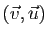 $ (\vec{v},\vec{u})$