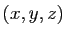 $ (x,y,z)$
