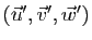 $ (\vec{u}',\vec{v}',
\vec{w}')$