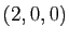 $ (2,0,0)$