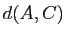 $ d(A,C)$