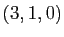 $ (3,1,0)$