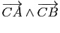 $\displaystyle \overrightarrow{CA}\wedge \overrightarrow{CB}$