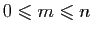 $ 0\leqslant m\leqslant n$