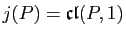 $ j(P)=\mathfrak{cl}(P,1)$