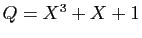 $ Q=X^3+X+1$