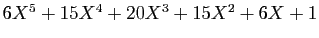 $ 6X^5+15X^4+20X^3+15X^2+6X+1$