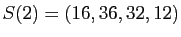 $ S(2)=(16,36,32,12)$