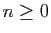 $ n\ge 0$